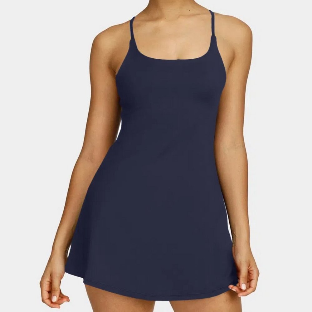 HALARA Navy Blue Mini Slip Dress